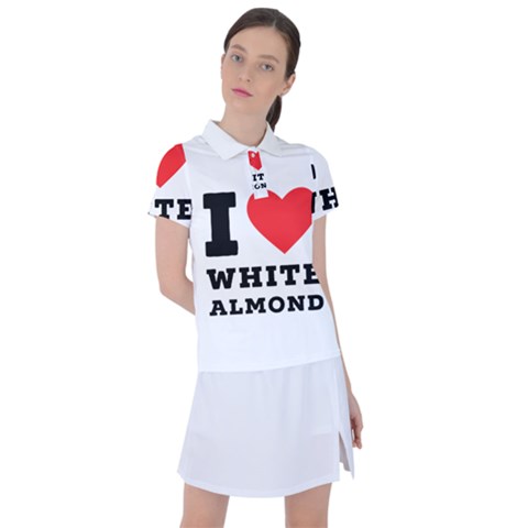 I Love White Almond Women s Polo Tee by ilovewhateva