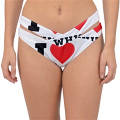 I Love White Almond Double Strap Halter Bikini Bottoms by ilovewhateva