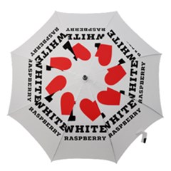 I Love White Raspberry Hook Handle Umbrellas (small) by ilovewhateva