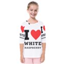 I love white raspberry Kids  Quarter Sleeve Raglan Tee View1