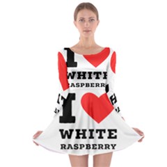 I Love White Raspberry Long Sleeve Skater Dress by ilovewhateva