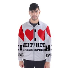 I Love White Raspberry Men s Windbreaker by ilovewhateva