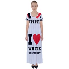 I Love White Raspberry High Waist Short Sleeve Maxi Dress by ilovewhateva