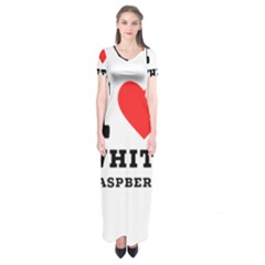 I Love White Raspberry Short Sleeve Maxi Dress by ilovewhateva