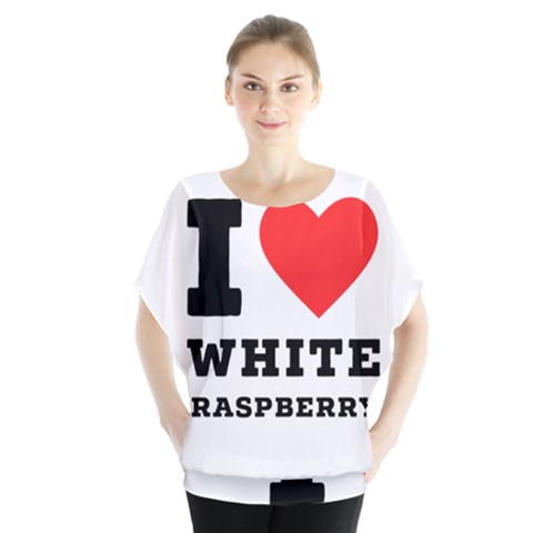 I Love White Raspberry Batwing Chiffon Blouse by ilovewhateva