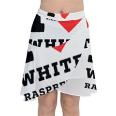 I Love White Raspberry Chiffon Wrap Front Skirt by ilovewhateva