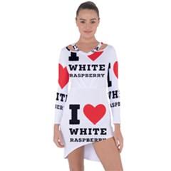 I Love White Raspberry Asymmetric Cut-out Shift Dress by ilovewhateva