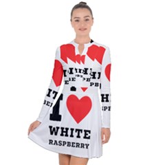 I Love White Raspberry Long Sleeve Panel Dress by ilovewhateva