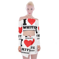 I Love White Raspberry Off Shoulder Top With Mini Skirt Set by ilovewhateva