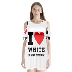 I Love White Raspberry Shoulder Cutout Velvet One Piece by ilovewhateva