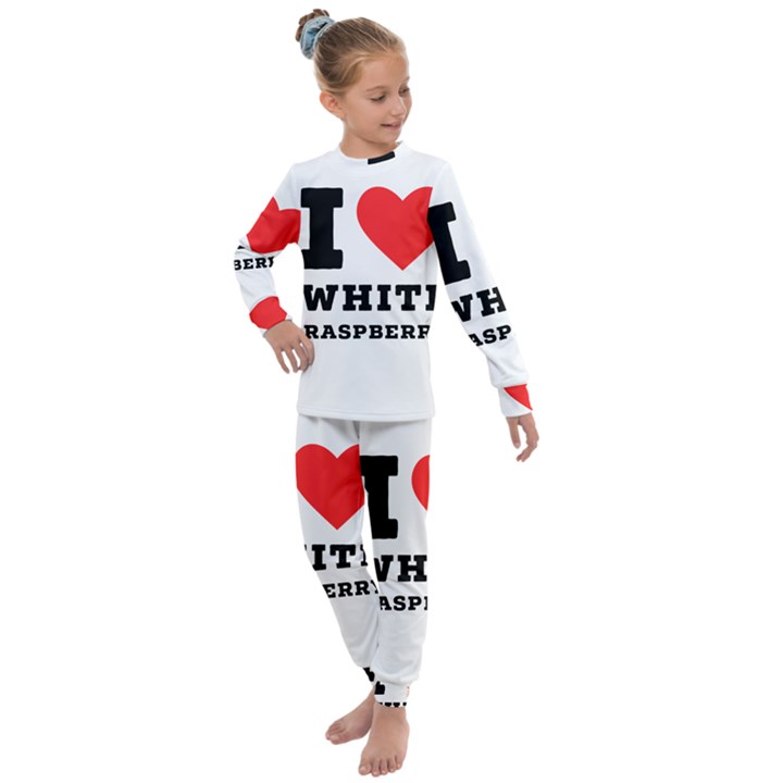 I love white raspberry Kids  Long Sleeve Set 