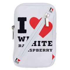 I Love White Raspberry Belt Pouch Bag (small) by ilovewhateva