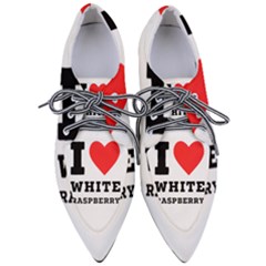 I Love White Raspberry Pointed Oxford Shoes by ilovewhateva