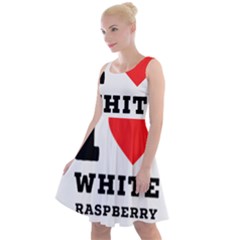 I Love White Raspberry Knee Length Skater Dress by ilovewhateva