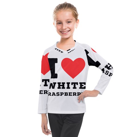 I Love White Raspberry Kids  Long Mesh Tee by ilovewhateva