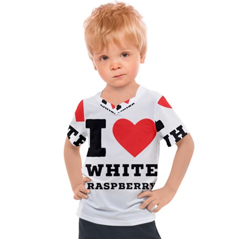 I Love White Raspberry Kids  Sports Tee by ilovewhateva