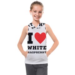 I Love White Raspberry Kids  Sleeveless Hoodie by ilovewhateva