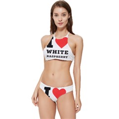 I Love White Raspberry Banded Triangle Bikini Set by ilovewhateva