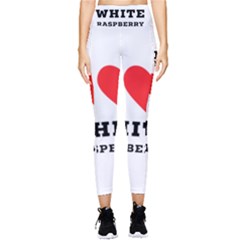 I Love White Raspberry Pocket Leggings  by ilovewhateva