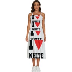 I Love White Raspberry Sleeveless Shoulder Straps Boho Dress by ilovewhateva