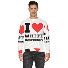 I Love White Raspberry Men s Fleece Sweatshirt by ilovewhateva