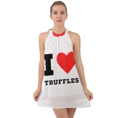 I Love Truffles Halter Tie Back Chiffon Dress by ilovewhateva