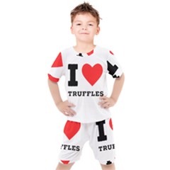 I Love Truffles Kids  Tee And Shorts Set by ilovewhateva