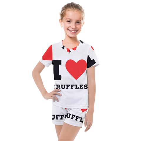 I Love Truffles Kids  Mesh Tee And Shorts Set by ilovewhateva