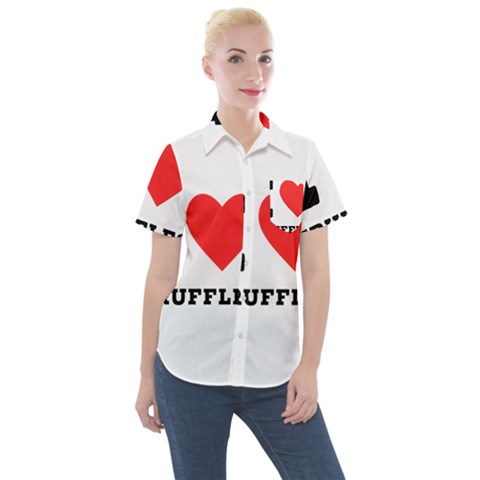 I Love Truffles Women s Short Sleeve Pocket Shirt by ilovewhateva