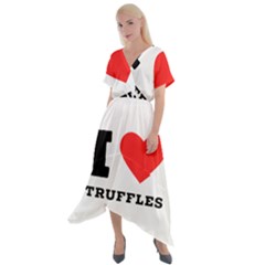 I Love Truffles Cross Front Sharkbite Hem Maxi Dress by ilovewhateva