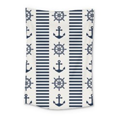 Nautical-seamless-pattern-vector-illustration Small Tapestry by Salman4z