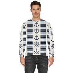 Nautical-seamless-pattern-vector-illustration Men s Fleece Sweatshirt by Salman4z