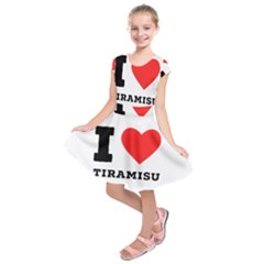 I Love Tiramisu Kids  Short Sleeve Dress by ilovewhateva