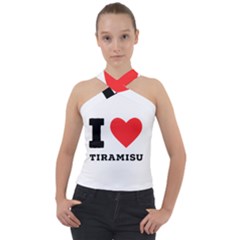 I Love Tiramisu Cross Neck Velour Top by ilovewhateva