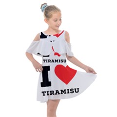 I Love Tiramisu Kids  Shoulder Cutout Chiffon Dress by ilovewhateva