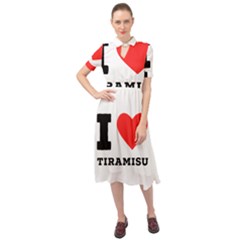 I Love Tiramisu Keyhole Neckline Chiffon Dress by ilovewhateva