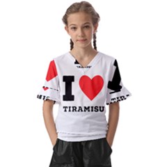 I Love Tiramisu Kids  V-neck Horn Sleeve Blouse by ilovewhateva