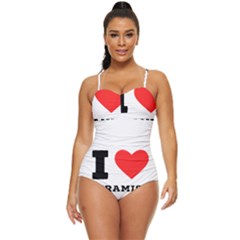 I Love Tiramisu Retro Full Coverage Swimsuit by ilovewhateva