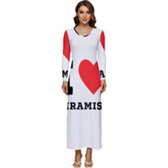 I Love Tiramisu Long Sleeve Longline Maxi Dress by ilovewhateva