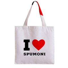 I Love Spumoni Zipper Grocery Tote Bag by ilovewhateva