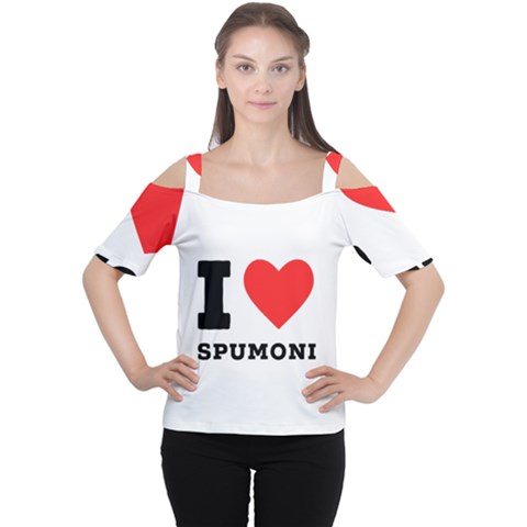 I Love Spumoni Cutout Shoulder Tee by ilovewhateva