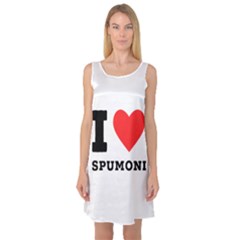 I Love Spumoni Sleeveless Satin Nightdress by ilovewhateva