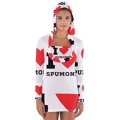 I Love Spumoni Long Sleeve Hooded T-shirt by ilovewhateva