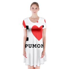 I Love Spumoni Short Sleeve V-neck Flare Dress by ilovewhateva