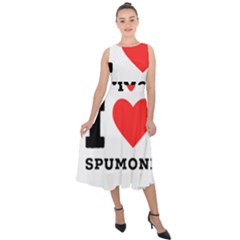 I Love Spumoni Midi Tie-back Chiffon Dress by ilovewhateva