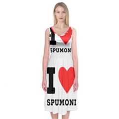 I Love Spumoni Midi Sleeveless Dress by ilovewhateva