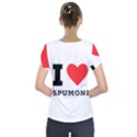 I love spumoni Short Sleeve Front Detail Top View2