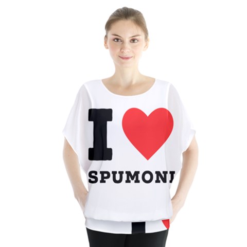 I Love Spumoni Batwing Chiffon Blouse by ilovewhateva