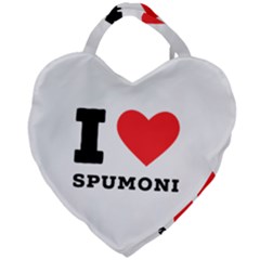 I Love Spumoni Giant Heart Shaped Tote by ilovewhateva