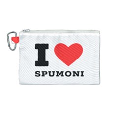 I Love Spumoni Canvas Cosmetic Bag (medium) by ilovewhateva